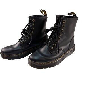 Dr Martens Zavala 8 Eye Boot Black Leather Womens Size 7